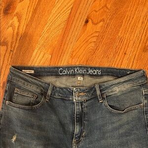 Calvin Klein Women's Boyfriend Jeans - Dark Blue